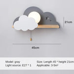 Applique Murale Moderne Led Bois Design Gris Chambre