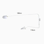Applique Murale Moderne Led Réglable 118-180 Cm Blanc Chambre