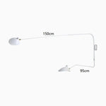 Applique Murale Moderne Led Réglable 95-150 Cm Blanc Chambre