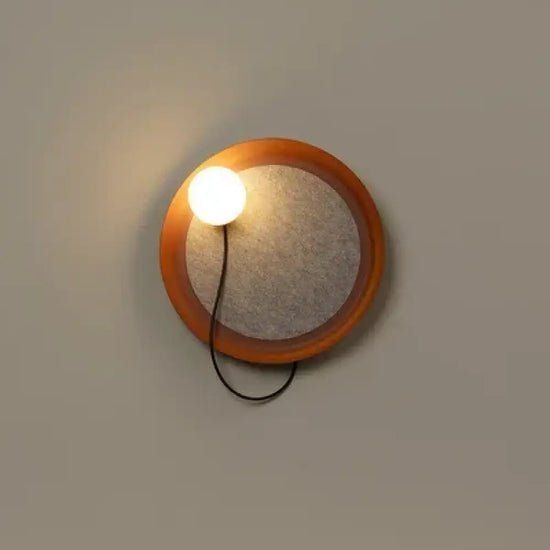 Applique Murale Nordique 3D Élégante Minimaliste Orange / Diamètre 35Cm Chambre