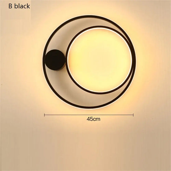 Applique Murale Nordique Chic Élégante Design Minimaliste B Noir Chambre