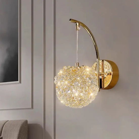 Applique Murale Nordique Cristalline Minimaliste Lumineuse Élégante Chambre