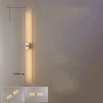 Applique Murale Nordique Déco Minimaliste Tendance Élégante Argent / 100 Cm Blanc Chaud