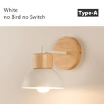 Applique Murale Nordique Design Bois Oiseau Blanc Sans / E27 Ampoule Applique Chambre