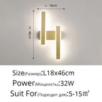 Applique Murale Nordique Design Élégant Déco Glod C L46Cm / Blanc Chaud (2700-3500K) Chambre
