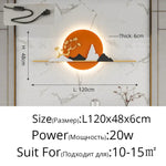 Applique Murale Nordique Design Épuré Chic L120X48Cm Avec Prise / 3 Couleurs Sans Télécommande
