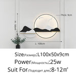 Applique Murale Nordique Design Épuré Chic Noir C L100X50Cm / Blanc Chaud (2700-3500K) Applique