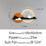 Applique Murale Nordique Design Épuré Chic Orange C L100X50Cm / Blanc Chaud (2700-3500K) Applique
