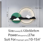 Applique Murale Nordique Design Épuré Chic Vert C L120X50Cm / Blanc Chaud (2700-3500K) Applique