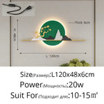 Applique Murale Nordique Design Épuré Chic Vert D L120X48Cm / Blanc Chaud (2700-3500K) Applique