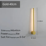 Applique Murale Nordique Design Épuré Élégant Or L40Cm 6W / Blanc Froid (5 500-7 000 K). Chambre