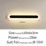 Applique Murale Nordique Design Luxe Élégant Lumineux 5116 L60Cm 26W / Blanc Froid (5 500-7 000
