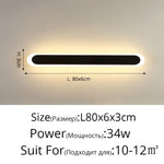 Applique Murale Nordique Design Luxe Élégant Lumineux 5116 L80Cm 34W / Intensité Variable Avec