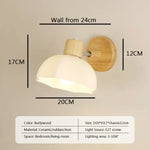 Applique Murale Nordique Design Minimaliste Bois. Style-C / Without Bulb Chambre