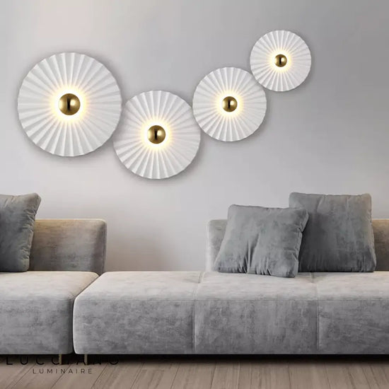 Applique Murale Nordique Design Minimaliste Élégante Blanc / Diamètre 20Cm Chaud (2700-3500K)