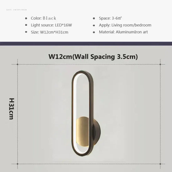 Applique Murale Nordique Design Minimaliste Scandinave Chambre