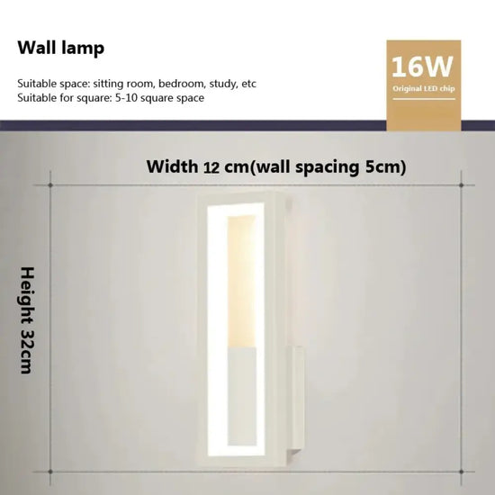 Applique Murale Nordique Design Minimaliste Scandinave Wl638B Blanc / Froid Chambre