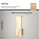 Applique Murale Nordique Design Minimaliste Scandinave Wl638B Or / Blanc Froid Chambre