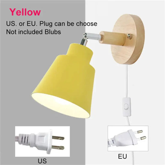 Applique Murale Nordique Design Vintage Minimaliste Jaune-Avec Fiche / 6-10W Nous Chambre