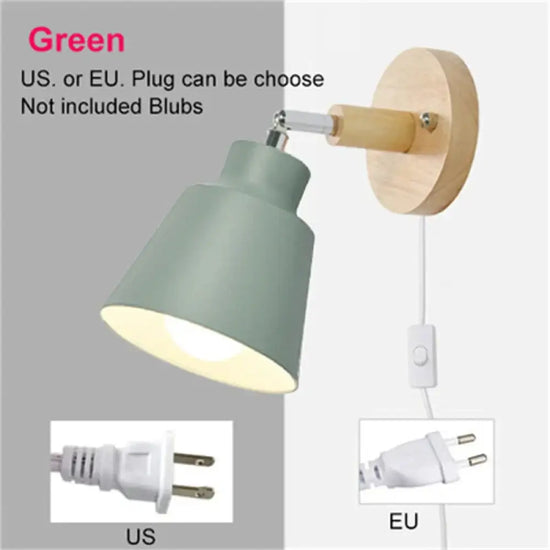 Applique Murale Nordique Design Vintage Minimaliste Vert-Avec Fiche / 6-10W Nous Chambre