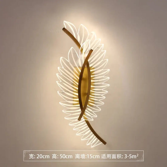 Applique Murale Nordique Élégance Oiseau Minimaliste. C / Lumière 3 Couleurs Chambre