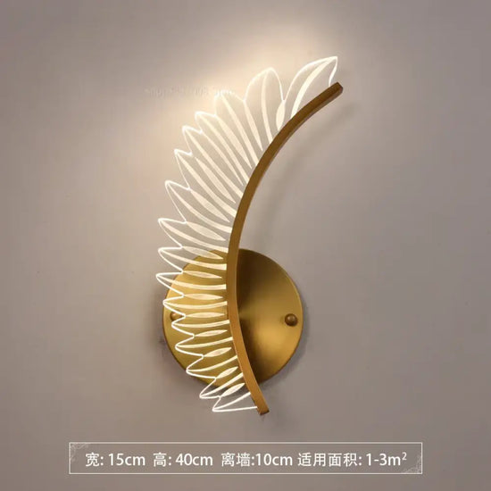 Applique Murale Nordique Élégance Oiseau Minimaliste. Un / Lumière Blanche Chambre