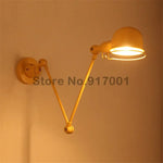 Applique Murale Nordique Élégante Design Minimaliste Ajustable Jaune Chambre