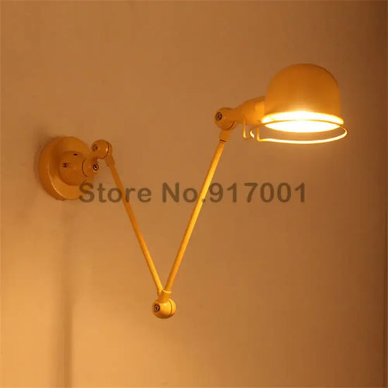 Applique Murale Nordique Élégante Design Minimaliste Ajustable Jaune Chambre