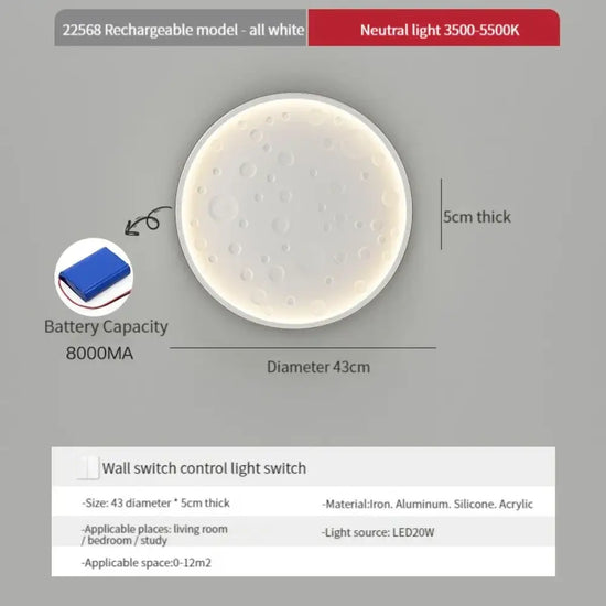 Applique Murale Nordique Élégante Design Minimaliste Blanc-Charge / Ac110V Chambre