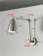 Applique Murale Nordique Élégante Design Minimaliste Nickel Chambre