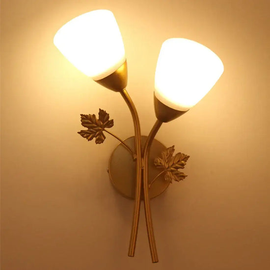 Applique Murale Nordique Élégante Design Minimaliste Verre Double Chambre