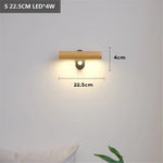 Applique Murale Nordique Élégante En Bois Design 4W 22 5Cm / Lumière Chaude Chambre