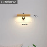 Applique Murale Nordique Élégante En Bois Design 6W 32 5Cm / Lumière Chaude Chambre