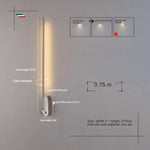 Applique Murale Nordique Élégante Minimaliste Lumière Argent 70Cm / Lumière Neutre Applique Chambre