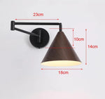 Applique Murale Nordique Luminaire Design Minimaliste. A Noyer 18Cm / Chine Pas D’ampoule Chambre