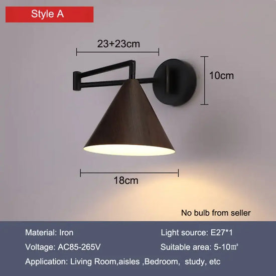 Applique Murale Nordique Luminaire Design Minimaliste. Chambre