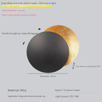 Applique Murale Nordique Lune Design Élégant Minimaliste Laiton Noir-20Cm / Blanc Chaud