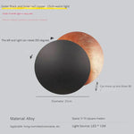 Applique Murale Nordique Lune Design Élégant Minimaliste Noir Rouge 25Cm / Blanc Chaud