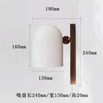Applique Murale Nordique Minimaliste Bois Naturel. Blanc---A / Blanc Chaud (2700-3500K) Chambre