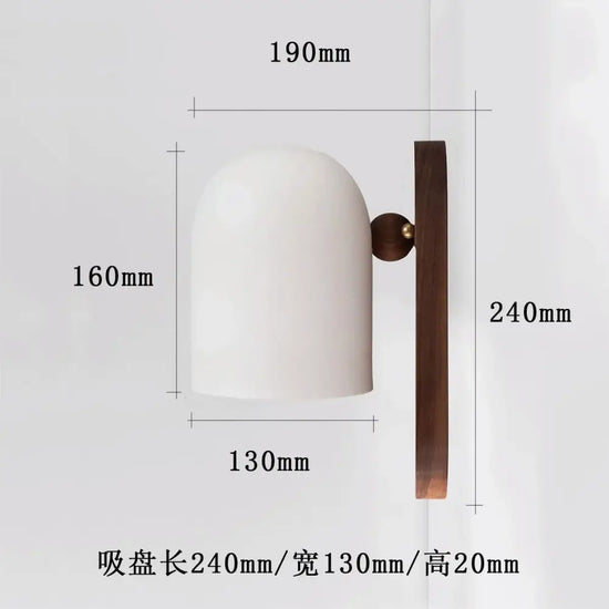 Applique Murale Nordique Minimaliste Bois Naturel. Blanc---A / Blanc Chaud (2700-3500K) Chambre