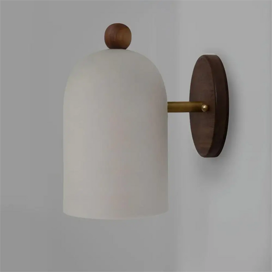 Applique Murale Nordique Minimaliste Bois Naturel. Blanc---B / Blanc Chaud (2700-3500K) Chambre