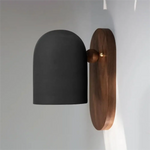 Applique Murale Nordique Minimaliste Bois Naturel. Noir---A / Blanc Chaud (2700-3500K) Chambre