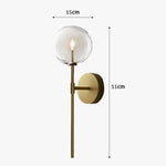 Applique Murale Nordique Minimaliste Vintage Transparente Chambre