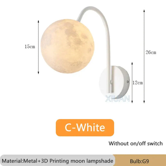 Applique Murale Nordique Scandinave Minimaliste Bois C Blanc Sans Interrupteur / Lumière Chaude