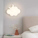 Applique Murale Nuage Blanche Douceur Lumineuse Enfantine. Chambre