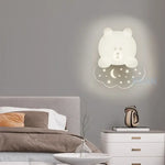 Applique Murale Ours Blanc Lumineux Chambre Douce.