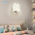 Applique Murale Ours Blanc Lumineux Chambre Douce.