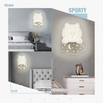 Applique Murale Ours Blanc Lumineux Chambre Douce.