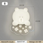 Applique Murale Ours Blanc Lumineux Chambre Douce. B / C.a. 220 V-240 V Gradation Rc