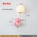 Applique Murale Ours Lumineux Design Scandinave Ours Rose Sans Interrupteur / Lumière Chaude Chambre